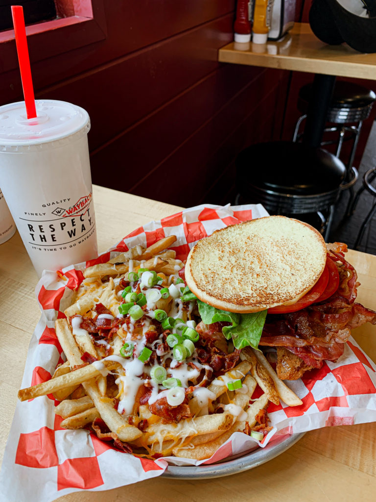 The Bacon Cheese Fries at Wayback Burger in Wyoming are full of toppings making each fry totally fulfilling.  No more trying to grab the yummiest ones as fast as you can.