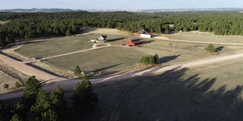 home with acreage hot springs sd aerial view
